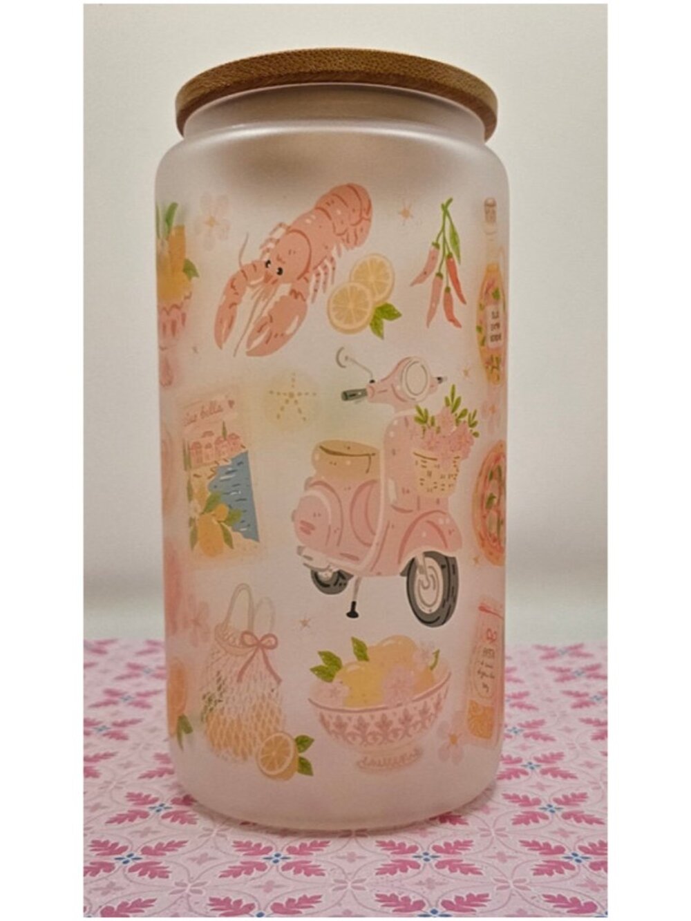 La Dolce Vita Glass Can Cup | Italian Summer Iced Coffee Glass